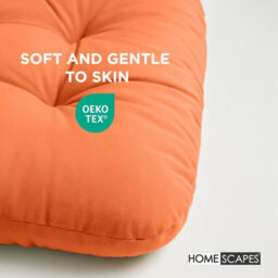 Homescapes Hanging Swing Chair Cushions For Garden, Outdoor Egg Chair Seat Pad Cushions, Burnt Orange, 80 X 120 Cm - thumbnail 3