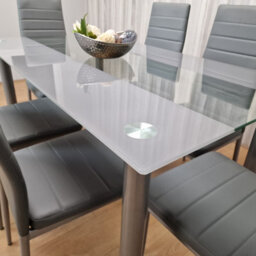 Kosy Koala Grey Kitchen Dining Table Set And 6 Chairs Dining Room Furniture - thumbnail 7