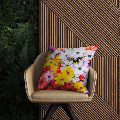 Warren Reed Designer Spring Flowers Outdoor Cushion 60Cm X 60Cm