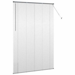Berkfield Window Blind With Curtains Manual Dark Grey Aluminium - thumbnail 6