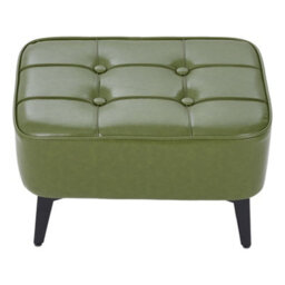 Living And Home Dark Green Vintage Pu Leather Stool Footstool, 42Cm W X 30Cm D X 26Cm H - thumbnail 4