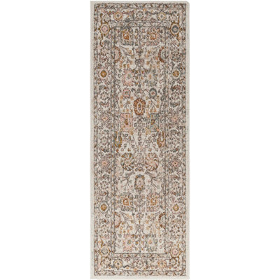 Livabliss Ankara-Vintage Pink Grey Traditional Boho Living Dining Bedroom Rug 80 X 220 Cm Easy Care, Non Shedding - image 1
