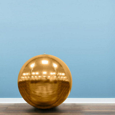 Christmas Tree World 80Cm Metallic Gold Inflatable Mirror Ball - image 1