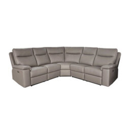 Aspire Marlowe Real Leather Power Recliner 2C2 Corner Sofa With Usb Charging, Slate - thumbnail 2