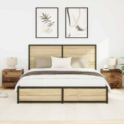 Berkfield Bedside Cabinets With Led Lights 2 Pcs Wall-Mounted Old Wood - thumbnail 5