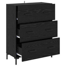 Walplus Sideboard Black Oak 69.5 X 34 X 90 Cm Engineered Wood And Iron - thumbnail 5