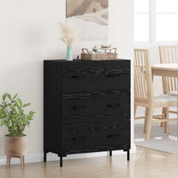 Walplus Sideboard Black Oak 69.5 X 34 X 90 Cm Engineered Wood And Iron - thumbnail 1