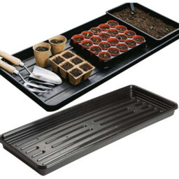 HEATON WHOLESALE 2 X Large Capacity Black Multi Use Flower Plant Garden Grow Trays For Plants - thumbnail 3