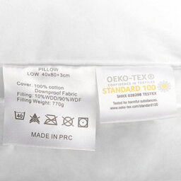 Beliani Set Of 2 Pillows Vihren Low 40 X 80 Cm White - thumbnail 6