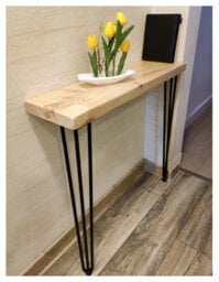 Moderix Rustic Console Table 225mm Hairpin 3R 860mm Primed Length Of 110Cm - thumbnail 2