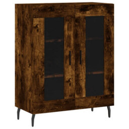 Berkfield Sideboard Smoked Oak 69.5X34X90 Cm Engineered Wood - thumbnail 2