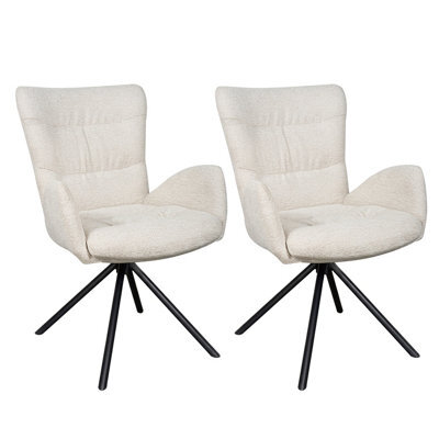 Sonara Modern Swivel Accent Chair Stylish Upholstered Seat Set Of 2 - image 1