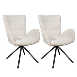 Sonara Modern Swivel Accent Chair Stylish Upholstered Seat Set Of 2 - thumbnail 1