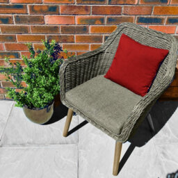rucomfy Beanbags Rucomfy Indoor Or Outdoor Cushion 45X45Cm - Red Water-Resistant Scatter Pillow For Garden, Patio & Home