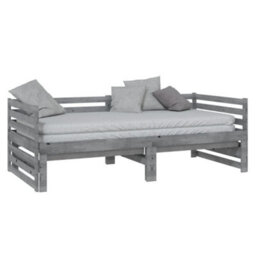Vidaxl Pull-Out Day Bed Without Mattress Grey 2X(90X200)Cm - thumbnail 4