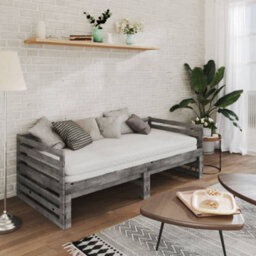 Vidaxl Pull-Out Day Bed Without Mattress Grey 2X(90X200)Cm - thumbnail 3