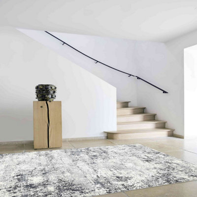 Canyon 052-00296454 Grey Contemporary Abstract Rug By Mastercraft-133Cm X 195Cm - image 1