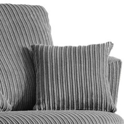 Furnishings For Less UK Luxor Jumbo Cord Grey Fabric Single Seater 360 Degree Swivel Chair Sofa Accessory - thumbnail 4