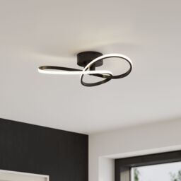 GoodHome Braxton Matt Metal & Plastic Black Led Ceiling Light - thumbnail 2