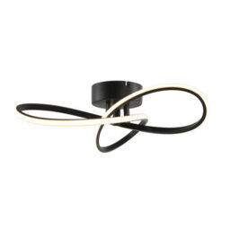 GoodHome Braxton Matt Metal & Plastic Black Led Ceiling Light - thumbnail 1