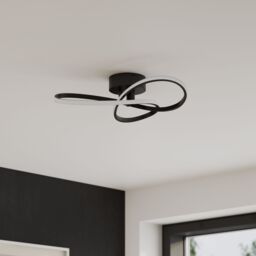 GoodHome Braxton Matt Metal & Plastic Black Led Ceiling Light - thumbnail 5