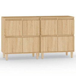 Berkfield Sideboards 2 Pcs Sonoma Oak 60X35X70 Cm Engineered Wood - thumbnail 2