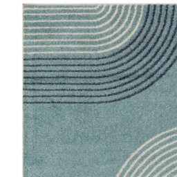 Blue Funky Modern Easy To Clean Abstract Rug For Dining Room -120Cm X 170Cm - thumbnail 4