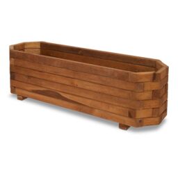 Verve Bopha 180L Brown Wooden Hexagonal Trough (H)30Cm (W)19Cm (D)58.5Cm - thumbnail 3