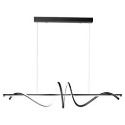 Led Pendant Light, Designer Spiral Aluminum Droplight Black Ceiling Hanging Lamp Fixtures - thumbnail 5