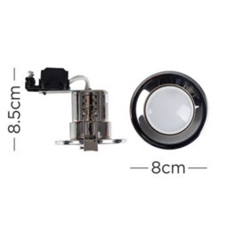 Valuelights Downlight Fire Rated Chrome Ceiling Light Fitting 6 Pack With Cool White Bulbs - thumbnail 4