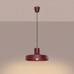 Sollux Lighting Bilo Steel Burgundy 1 Lights Modern Pendant Lamps - thumbnail 3