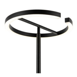 Happy Homewares Rgb And Cct Modern Led Halo Ring Black Floor Lamp With Remote Control - thumbnail 3