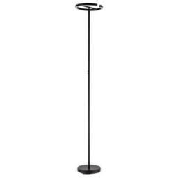 Happy Homewares Rgb And Cct Modern Led Halo Ring Black Floor Lamp With Remote Control - thumbnail 1