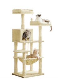 Modcraft Cat Tree Tower With 2 Plush Perches - Beige - thumbnail 1