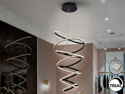 Luminosa Lighting Luminosa Ring Pendant Ceiling Light Black Led 3000K Dimmable - Uk Stock - image 1