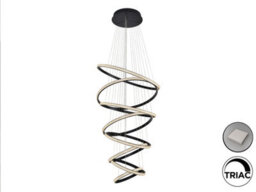 Luminosa Lighting Luminosa Ring Pendant Ceiling Light Black Led 3000K Dimmable - Uk Stock - thumbnail 5
