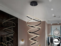 Luminosa Lighting Luminosa Ring Pendant Ceiling Light Black Led 3000K Dimmable - Uk Stock - thumbnail 1