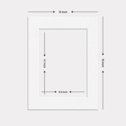 Ak Frames 12X16 White Picture Mounts To Fit A4 Aperture Size - Mount Board Only (No Frame Included) - thumbnail 3