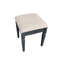Melody Maison Navy Black Cushioned Dressing Table Stool - Daventry Navy Black Range - thumbnail 6