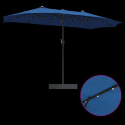 Berkfield Garden Parasol Blue 385 X 209 X 244 Cm Fabric - thumbnail 9