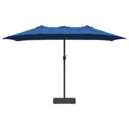 Berkfield Garden Parasol Blue 385 X 209 X 244 Cm Fabric - thumbnail 4