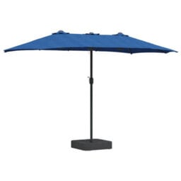 Berkfield Garden Parasol Blue 385 X 209 X 244 Cm Fabric - thumbnail 2