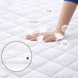Pamposh Quilted Double Mattress Protector Premium Microfiber 30Cm Deep Pocket Double Bed Breathable Hypoallergenic Mattress Cover - thumbnail 7