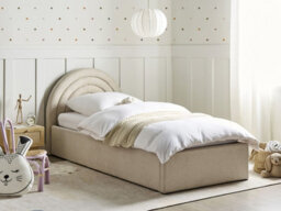 Beliani Kids Ottoman Bed Fabric Anet 90 X 200 Cm (Eu Single) Beige - thumbnail 2