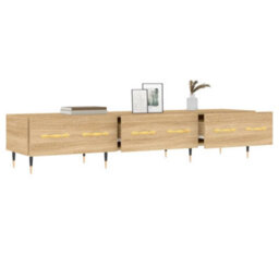 Berkfield Sturdy Tv Cabinet Sonoma Oak 150X36X30 Cm Engineered Wood - thumbnail 4