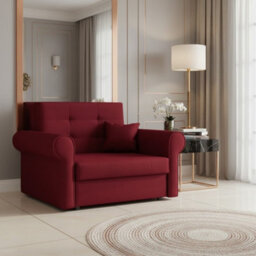Viva I Silver Living Room Sofa Bed With Sleeping Function And Bedding Storage Polyurethane Foam 116X85X98Cm Red