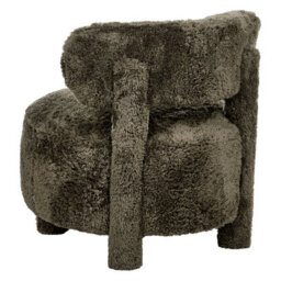 Beliani Armchair Hamina Faux Fur Dark Green - thumbnail 6