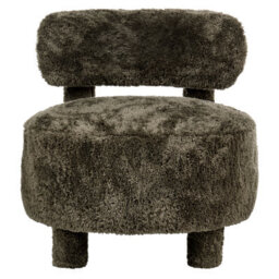 Beliani Armchair Hamina Faux Fur Dark Green - thumbnail 5