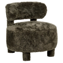 Beliani Armchair Hamina Faux Fur Dark Green - thumbnail 4