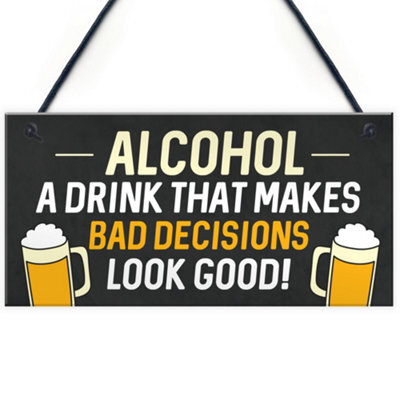 Red Ocean Funny Man Cave Decor Gifts Bar Signs Hanging Home Bar Signs Novelty Gift Signs - image 1